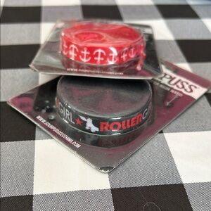 Sourpuss Red Anchor and Black Roller Girl laces.